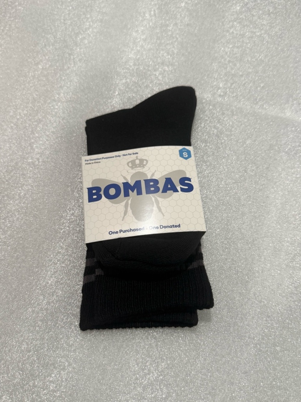 2 CT Bombas Unisex Size Small Black Crew Socks - Comfort & Support